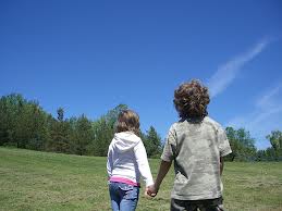 children look to sky
